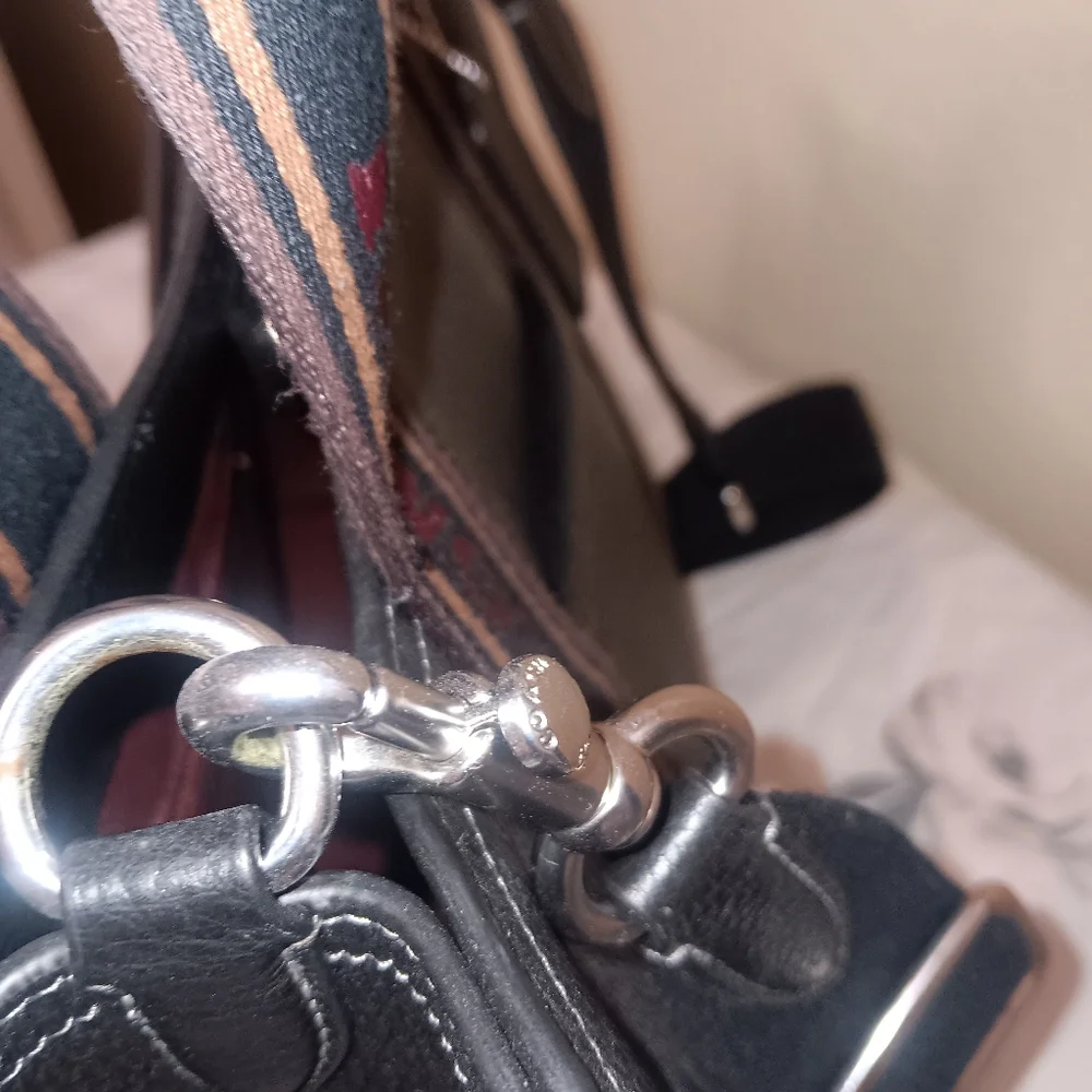 Coach Black and Brown Leather Smith Tote - Picture 7 of 12